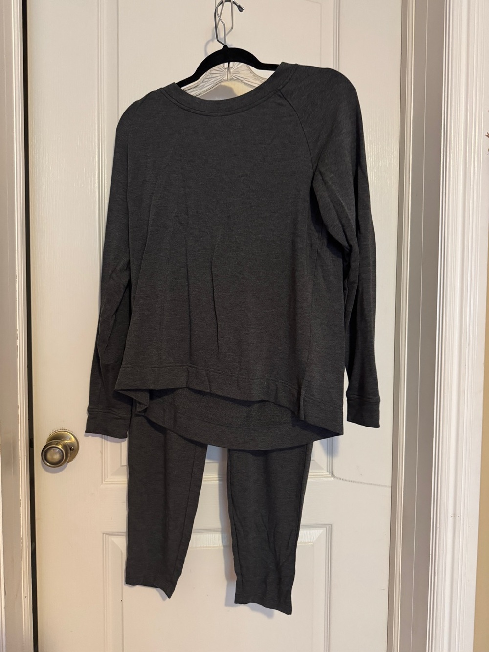 Lou Grey Bundle. Cozy Charcoal Lounge Set - Top & Joggers and Orange Joggers